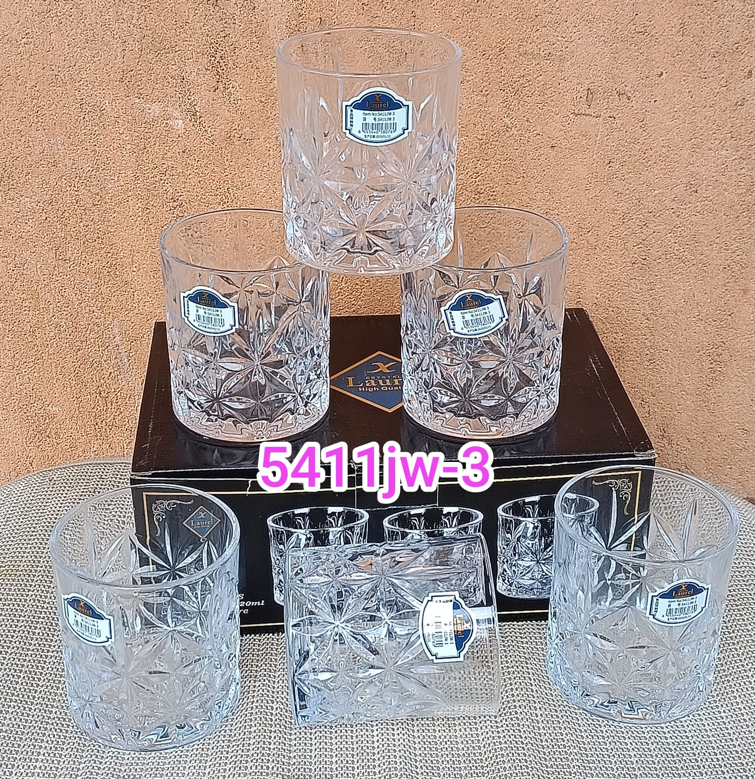 🤑Nice One 6PCS 310ML High Quality Classy Whiskey/Wine/Water Glass🎇Capacity: 310ML
High Quality 
Drink ware type: Glass
Dishwasher safe