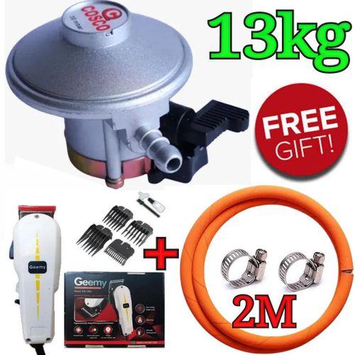 🎇Cosco QUALITY SAFE COMPATIBLE STANDARD 13KG GAS CYLINDER REGULATOR PLUS 2M PIPE & CLIPS +ELECTRIC SHAVER🤑Gas Regulator with a meter
Prevents shortage/overfilling on purchase
Helps conserve gas usag