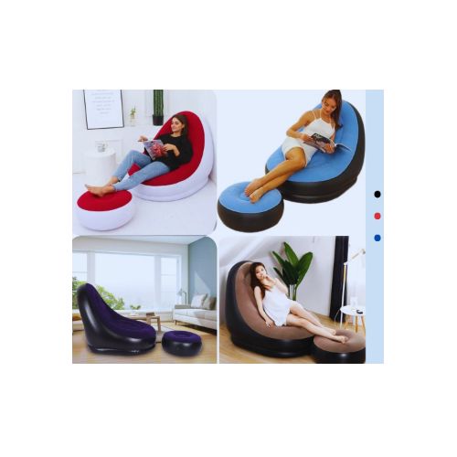 PRICE DROPPED🎇Portable Multifunctional Inflatable Seat With Footrest🎀Indoor Outdoor PVC Inflatable lounge sofa set flocking lounge chair with footrest air sofa chair for adults
Name: Inflatable Loun
