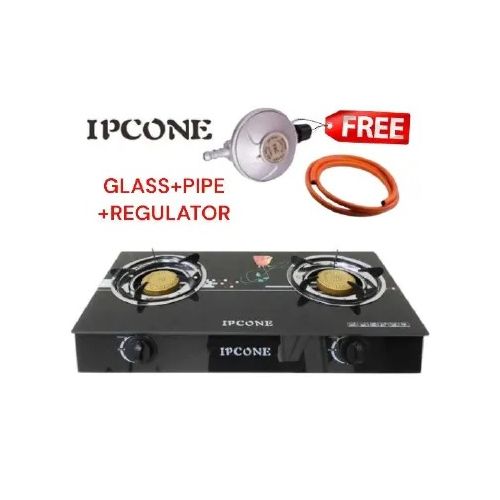 PRICE DROPPED🦋IPCONE Cooker 2 Burner - Glass Top With 6kg Regulator, Pipe And Tightener🎇Glass top double swirl burner saving 20% gas
Auto ignition system
durable stainless steel body
Brass fire cove
