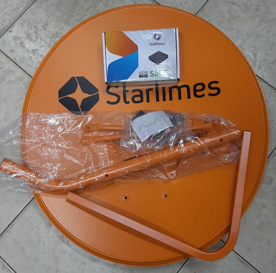 BACK IN STOCK🦋Startimes Complete Satellite Dish Kit With Full HD Decoder – 60cm Dish + LNB + Mounting Bracket🕸️provides stable signal reception, while the StarTimes decoder delivers clear picture qu