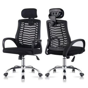💯‼️AVAILLABLE‼️‼️Executive Secretarial Mesh Office Chair with headrest. Ergonomic design,breathable mesh, lumbar support & adjustable features for comfort. Stylish, durable and ideal for long office