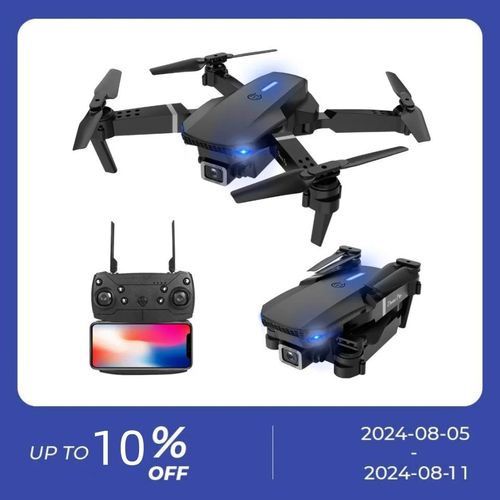 🎀DRONE ON STOCK🎀Foldable E88 Pro 4K D_rone RC Quadcopter with Altitude Hold, Headless Mode, Visual Positioning, Auto return🔥The foldable equipped with 4K HD Dual Camera, which captures high-quality