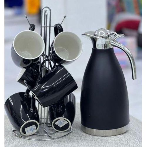 🎇Sundabest Classic Mug Set And 1 Flask😶‍🌫️Combo has 2l Unbreakable Thermos and 6 Mugs. This flask has been crafted out of stainless steel to offer the best insulation and most importantly, for dura