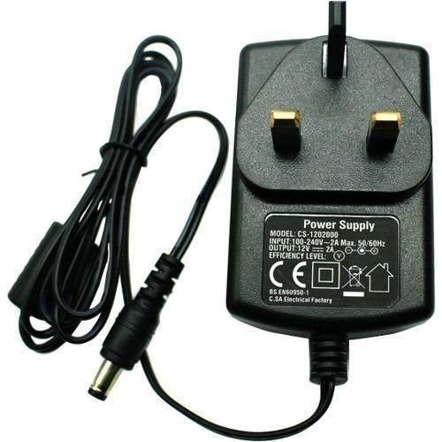 Poweradaptor AC DC Power Adaptor 12V 2A Power Supply UK Plug🎇Connector Size 5.5mm (Outer diameter) x 2.1mm (Inner diameter) 

Cable Length 1.2 meters 

Application- CCTV security cameras, Routers, AD