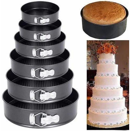 🎇ON STOCK🎉6in1 cake mould/baking tins🎇This quick-release cake pan design helps you bake beautiful cakes that pop out in perfect shape
🔅Made of carbon steel with a non-stick coating and loose base,