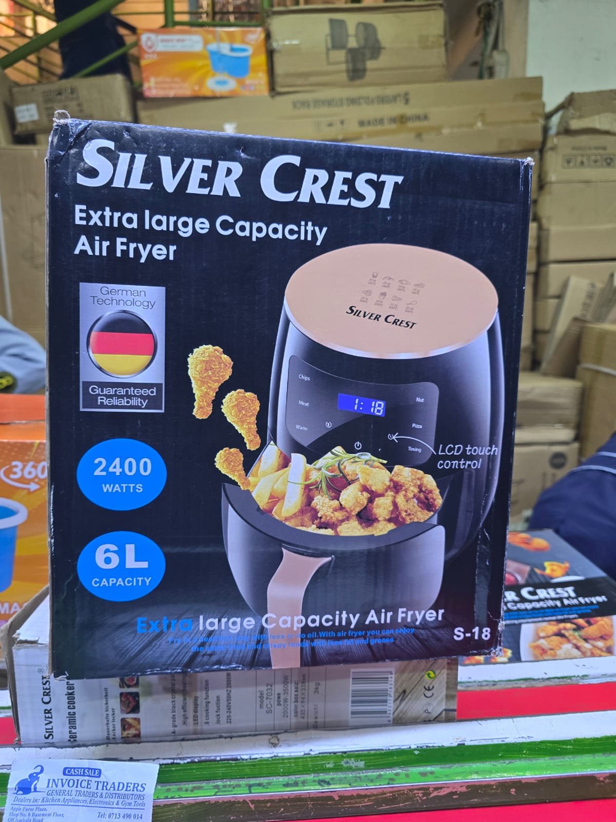 🎀SILVER CREST *Silver Crest 6 litres Digital Airfryer 3 pin plug😶‍🌫️healthy cooking with the powerful Silver Crest 6 Litres Digital Airfryer. It uses rapid air technology to fry, bake, roast, and g
