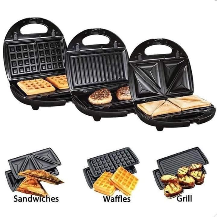 🎉Sokany 3 In 1 Breakfast Machine Sandwich Maker Bread Toaster- Grill, Sandwich Maker, Waffle Maker Detachable Non-stick Plate😶‍🌫️most versatile tools you can have in your kitchen. Lords products ha