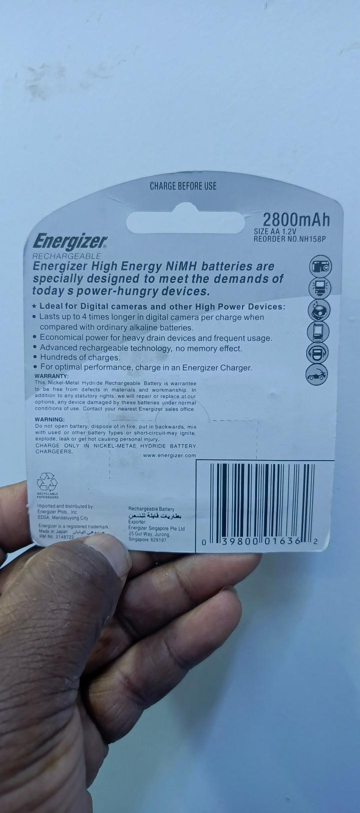 Energizer AA Rechargeable Batteries