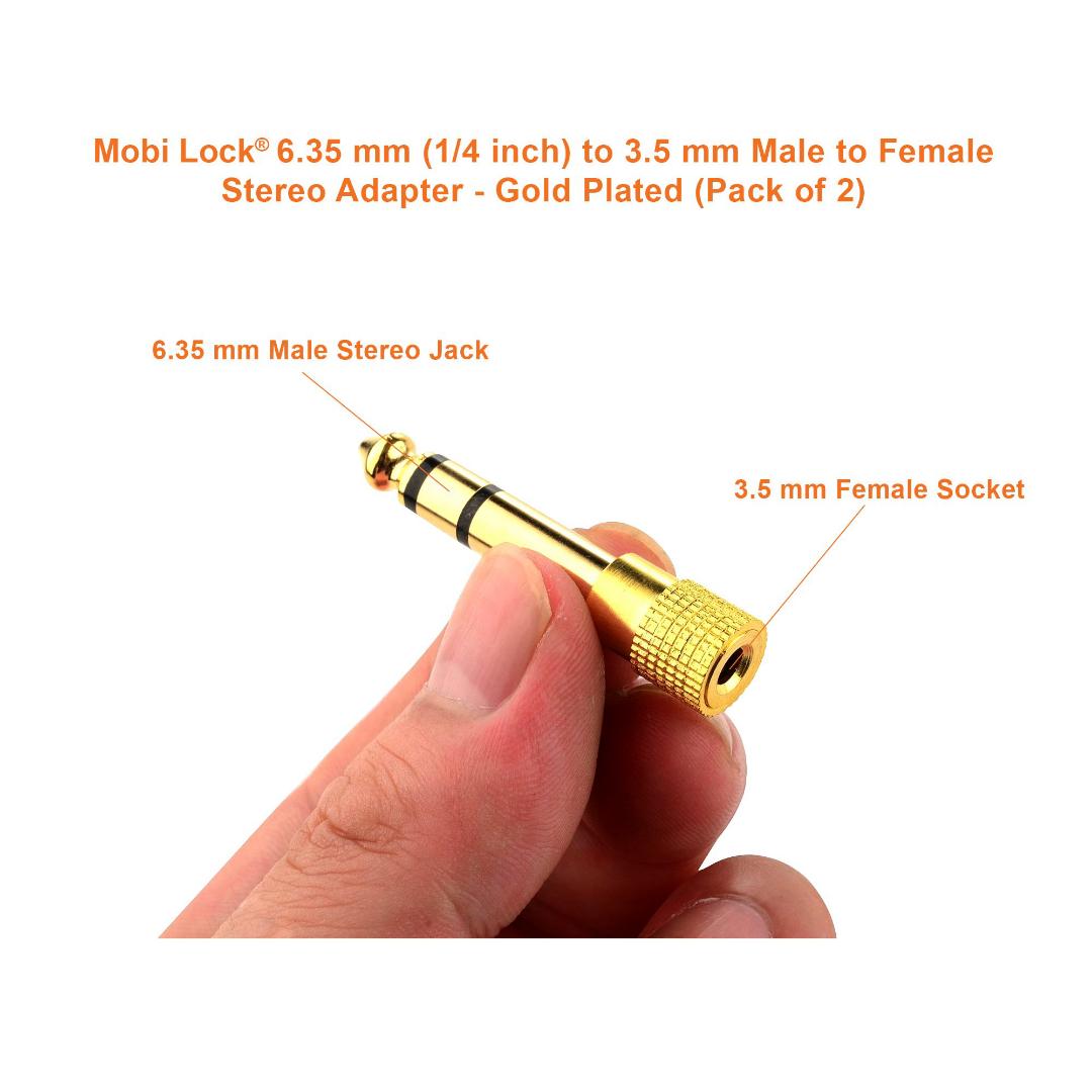 6.5mm to 3.5mm Stereo jack audi adapter