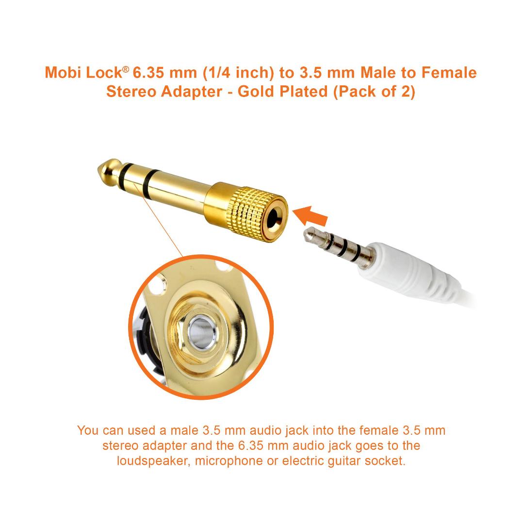 6.5mm to 3.5mm Stereo jack audi adapter