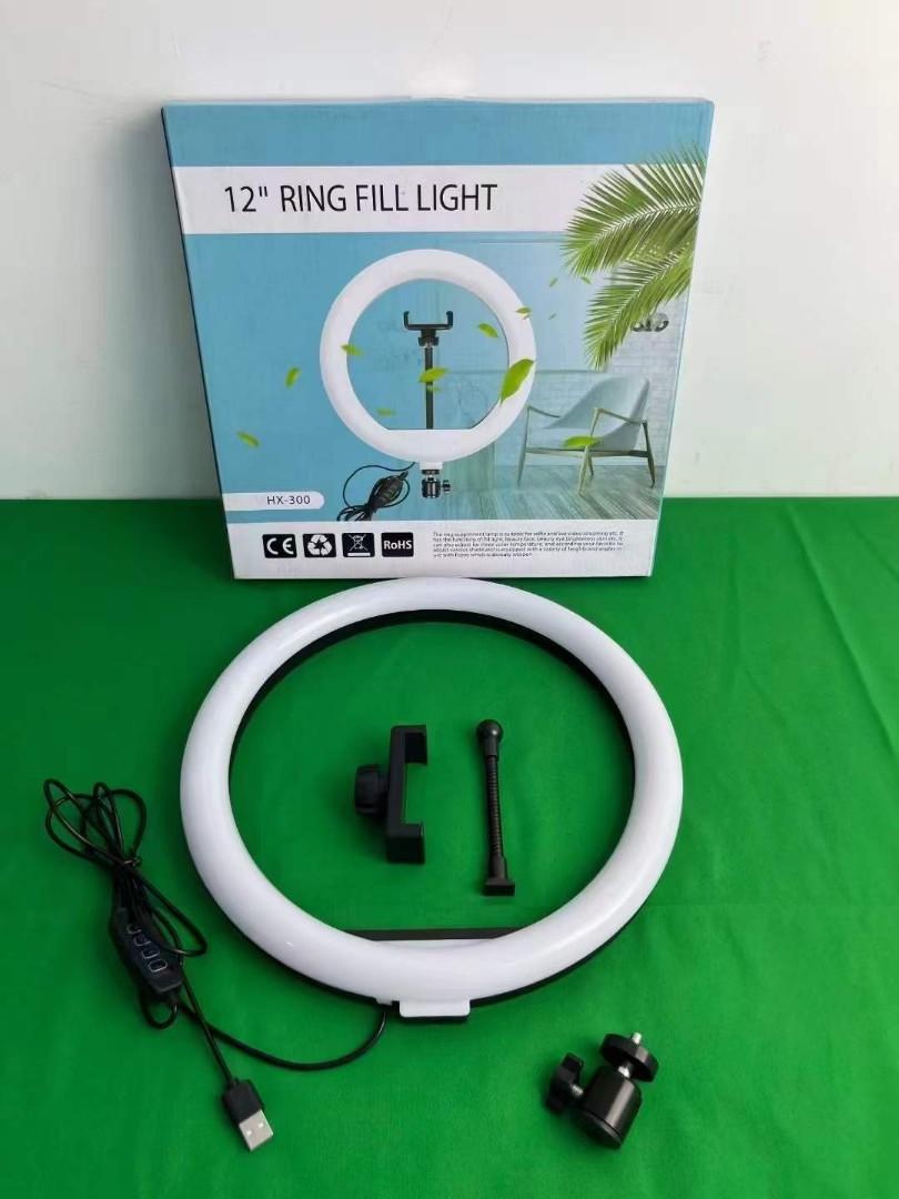 12" Ring light + 2.1M Tripod stand+ Lavalier microphone
