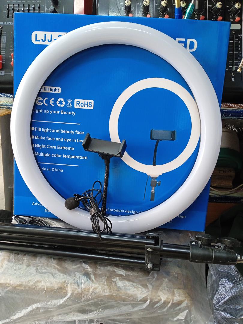 14" Ring light + 2.1M Tripod stand+ Lavalier microphone
