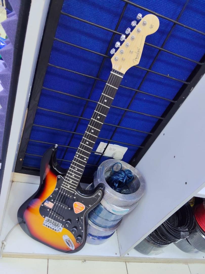 Professional Fender Rhythm Electric Guitar + shoulder strap + cable & RNK