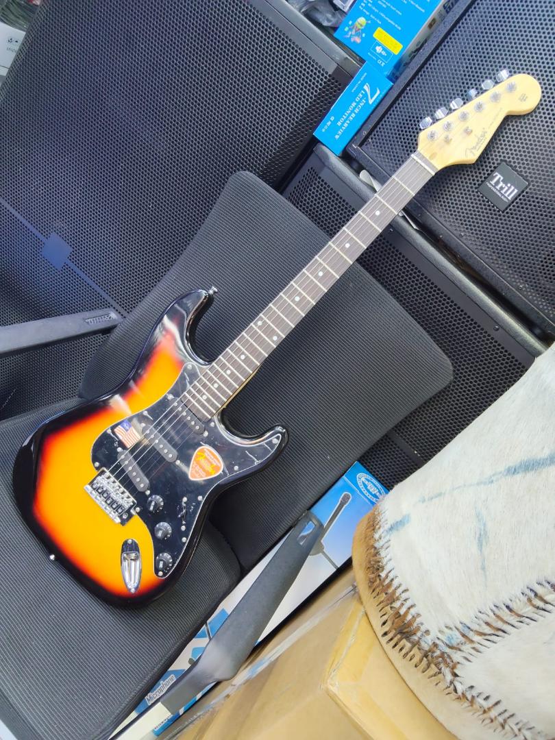 Professional Fender Rhythm Electric Guitar + shoulder strap + cable & RNK