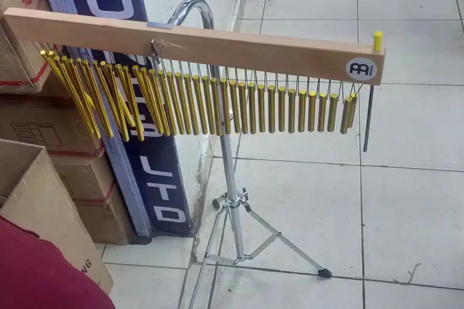 36-Bar Chimes Percussion 36 Notes Musical Instruments Single-Row Wind Chimes with 2.5-4FT Adjustable Stand Musical Percussion for Orchestras Choirs Classrooms Church Bands