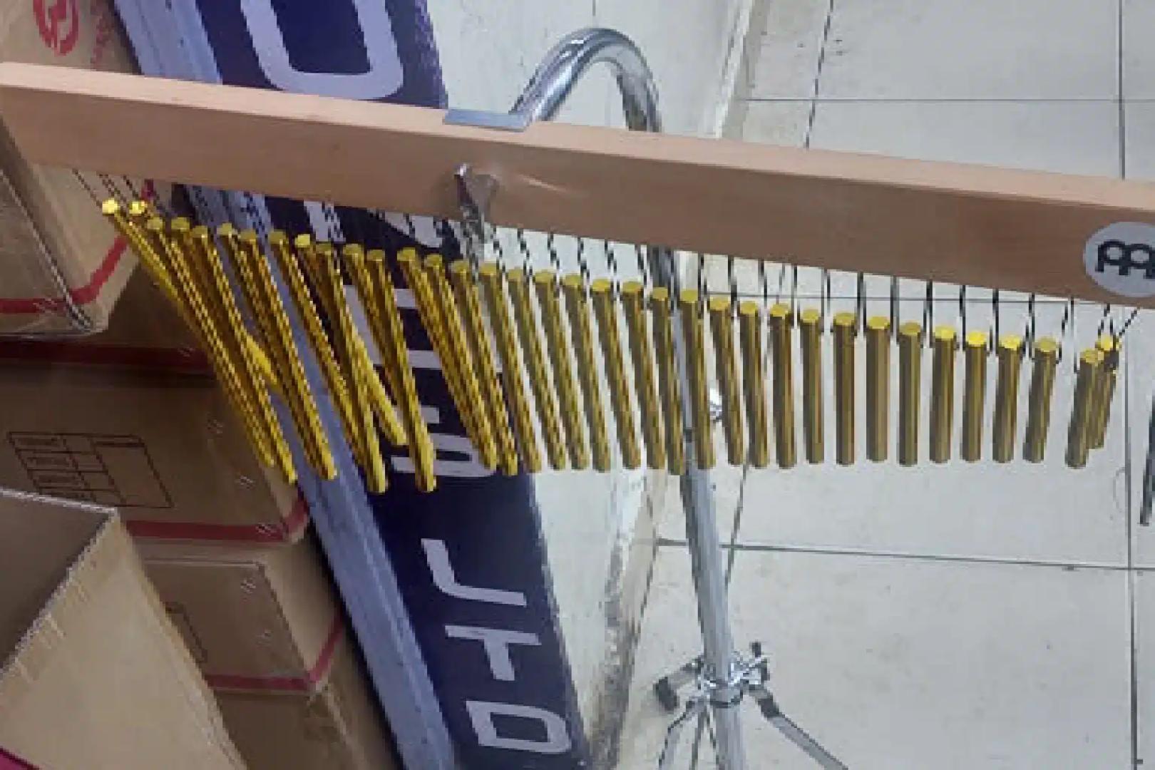 36-Bar Chimes Percussion 36 Notes Musical Instruments Single-Row Wind Chimes with 2.5-4FT Adjustable Stand Musical Percussion for Orchestras Choirs Classrooms Church Bands