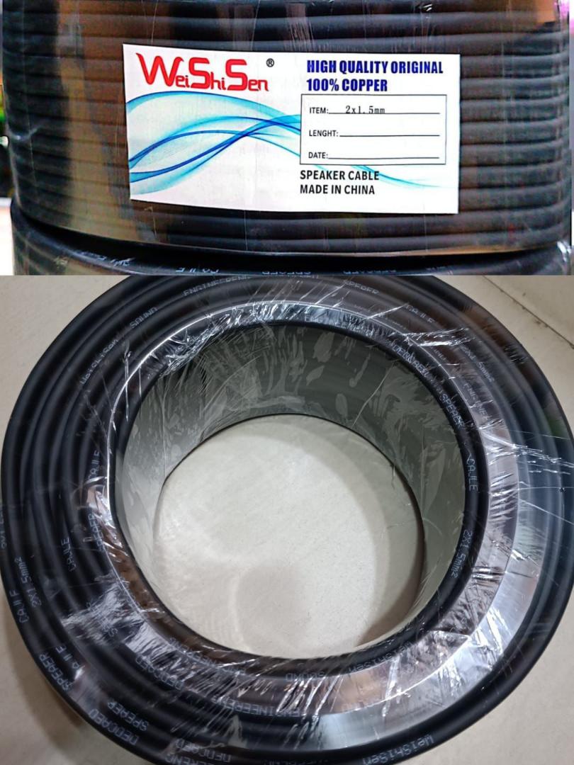 High Quality  Black Original 100% Copper Speaker Cable Roll