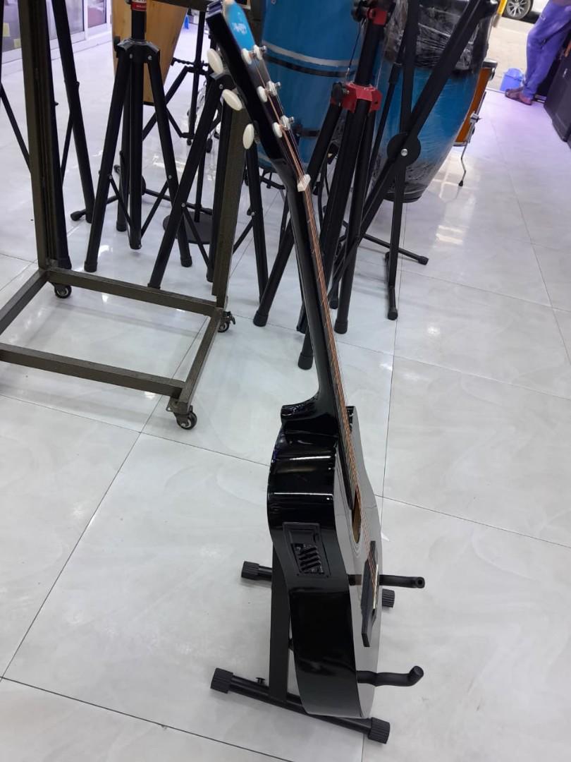 Classic 38" Semi-acoustic guitar with shoulder strap plus Guitar picks