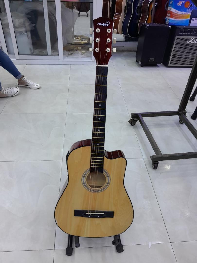 Classic 38" Semi-acoustic guitar with shoulder strap plus Guitar picks