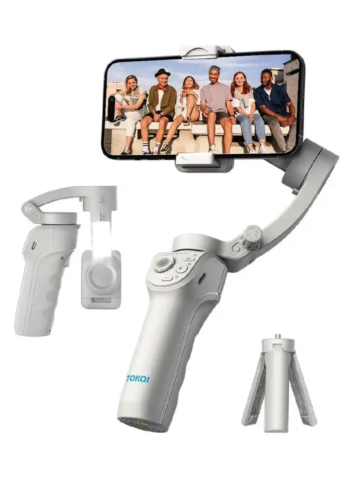 imbal Stabilizer for Smartphones, 3-Axis Phone Gimbal, Intelligent Gimbals with Face/Object Tracking, Portable and Foldable, Vlogging Stabilizer for Android and iPhone , YouTube TikTok