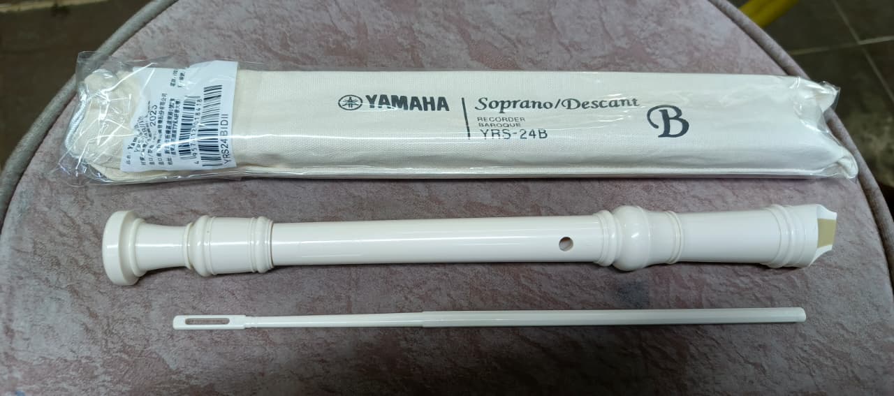 Yamaha YRS 24B Soprano/Descant Recorder - Key of C, Baroque Fingering, ABS Resin Construction with Pure Tone - Ideal for Beginners & Schools | YRS 24B