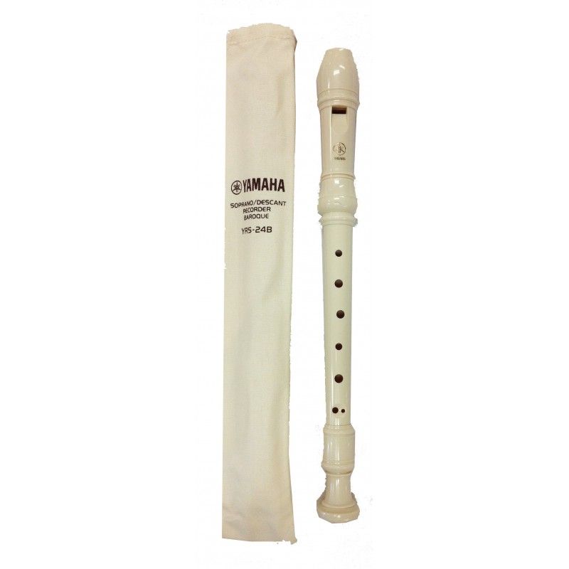 Yamaha YRS 24B Soprano/Descant Recorder - Key of C, Baroque Fingering, ABS Resin Construction with Pure Tone - Ideal for Beginners & Schools | YRS 24B