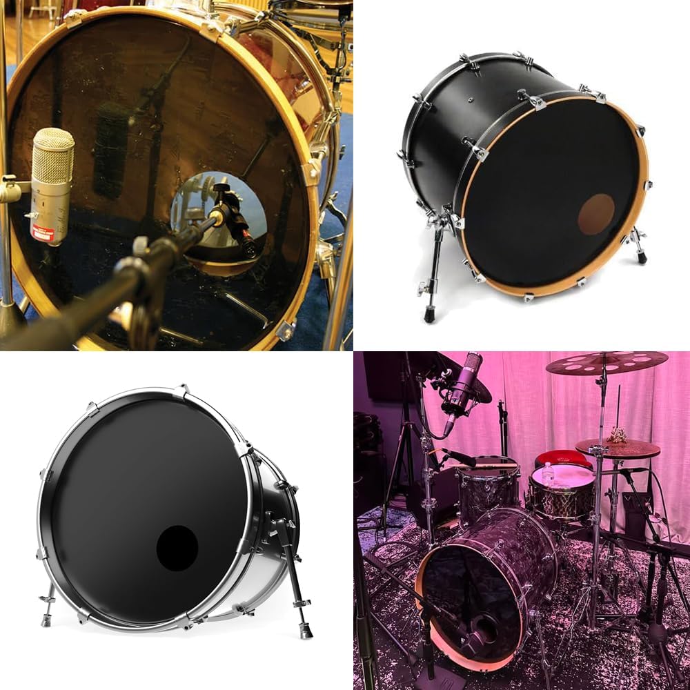 Tama Resonant Bass Drum Head 22 Inch with Microphone hole, Perfect for Recording & Live Performance
