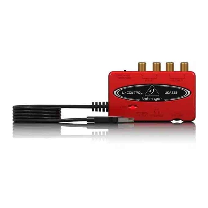 BEHRINGER UCA222 USB audio interface/sound card designed to provide audio input and output capabilities for your computer