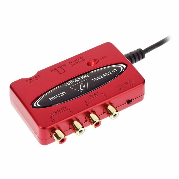 BEHRINGER UCA222 USB audio interface/sound card designed to provide audio input and output capabilities for your computer