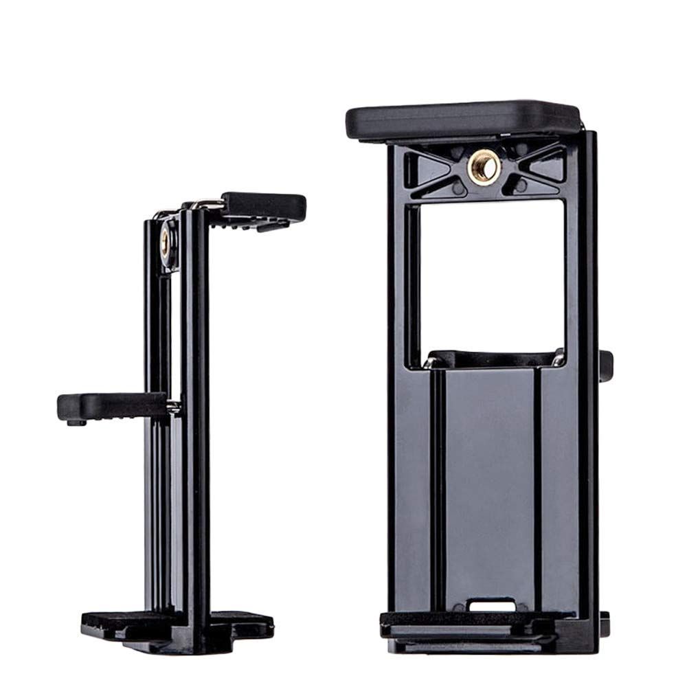 Universal 1/4'' Thread Tripod Mount Holder Mobile Phone Selfie Double Clip Bracket Holder Tripod Monopod Stand Mount Adapter for Ipad Pad Phone Multifunction
