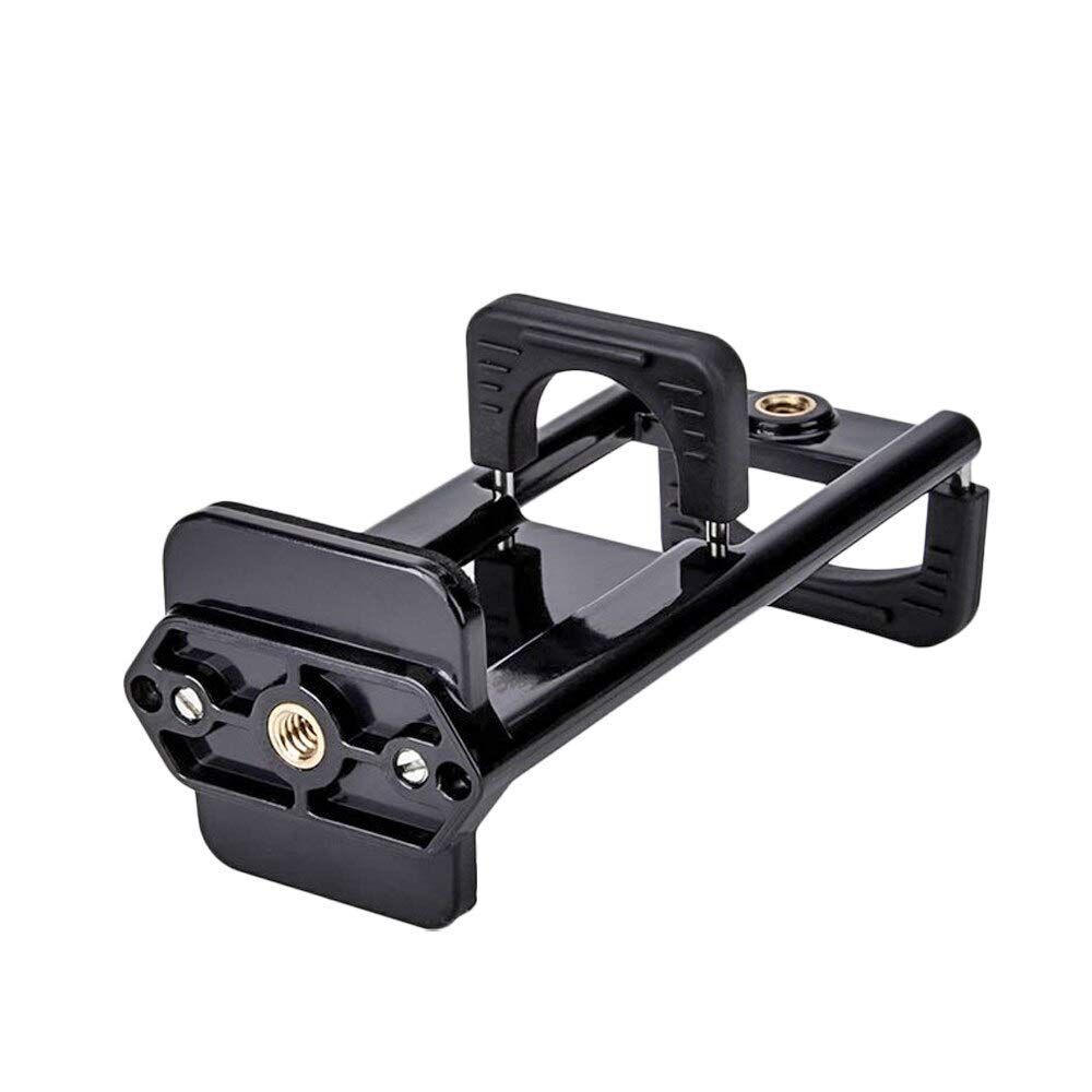 Universal 1/4'' Thread Tripod Mount Holder Mobile Phone Selfie Double Clip Bracket Holder Tripod Monopod Stand Mount Adapter for Ipad Pad Phone Multifunction