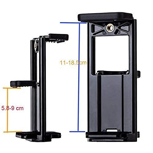 Universal 1/4'' Thread Tripod Mount Holder Mobile Phone Selfie Double Clip Bracket Holder Tripod Monopod Stand Mount Adapter for Ipad Pad Phone Multifunction