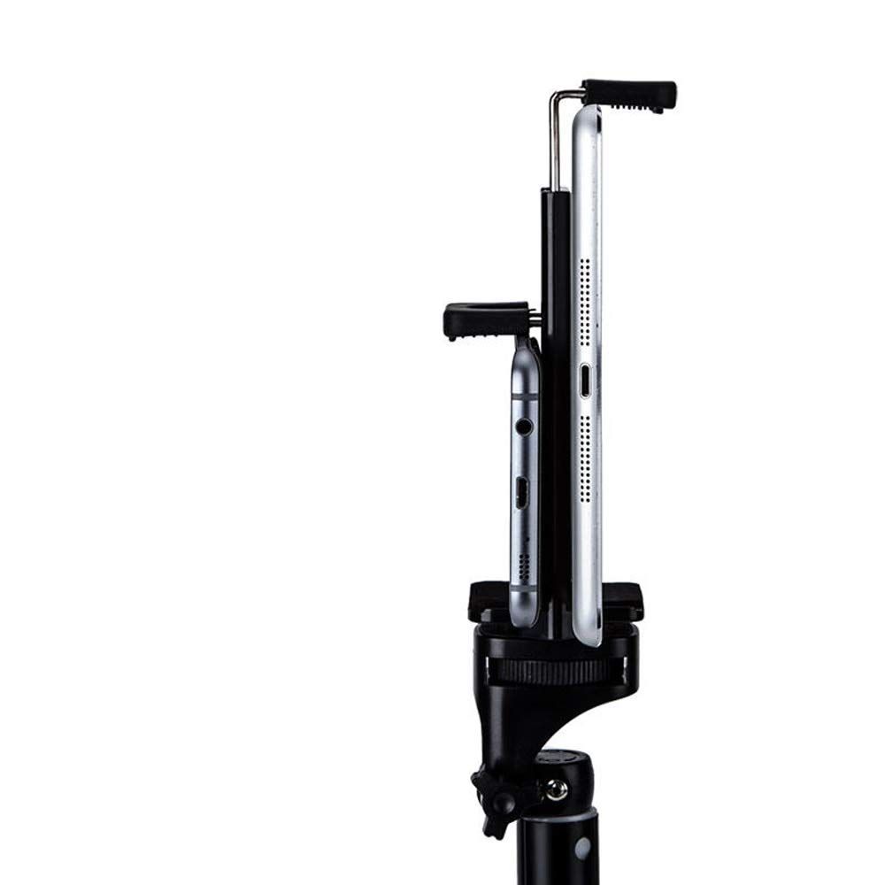 Universal 1/4'' Thread Tripod Mount Holder Mobile Phone Selfie Double Clip Bracket Holder Tripod Monopod Stand Mount Adapter for Ipad Pad Phone Multifunction