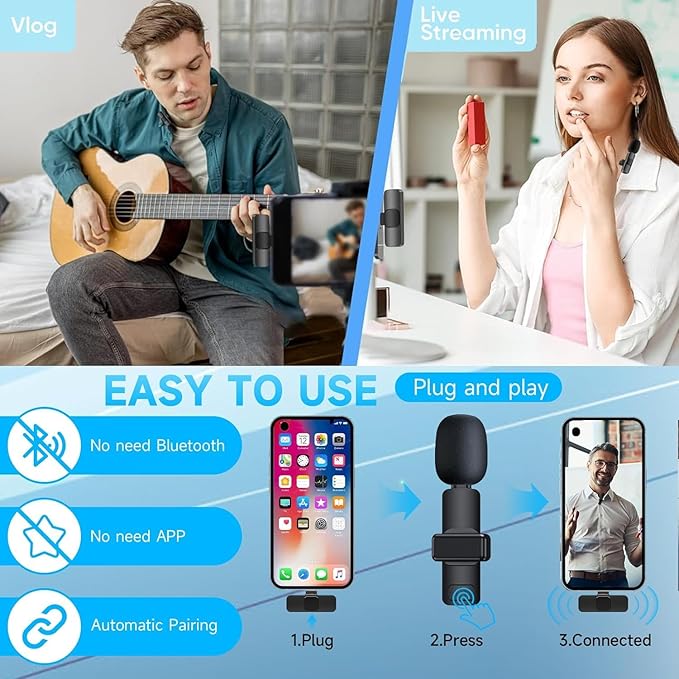 14 Inch RGB Ring Light with 2.1M Tripod Stand & Mobile Holder, Dual wireless Type C wireless microphone and bluetooth shutter