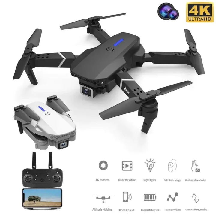 Rotation Foldable Aerial Camera RC Drone Gift  ➡️4K HD Camera ➡️Long battery life ➡️App control ➡️360° roll ➡️ Foldable body ➡️Air pressure fixed high