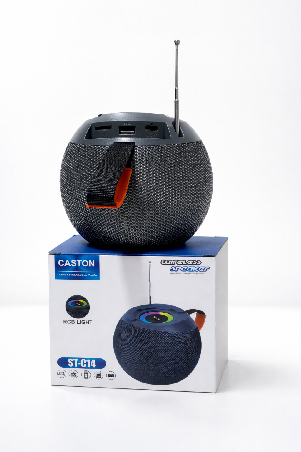 🎵 Caston ST-C14 Wireless Speaker | RGB Lights • Loud Bass • Portable Design