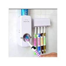 Automatic Toothpaste Dispenser Wall Mount Bathroom Accessories Toothpaste Squeezer Toothbrush Holder Toothpaste Storage