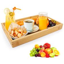 🌿 3-in-1 Bamboo Serving Trays Set – Large, Medium & Small with Wooden Handles | Durable, Eco-Friendly, Multipurpose Food & Drink Serving Tray Set 🍵