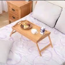 ✨ New Arrival Offer!  Foldable Bamboo Breakfast-in-Bed Tray 🌿 Wooden Serving Table | Special Discount Offer | Portable, Durable & Eco-Friendly for Meals, Snacks & Laptop