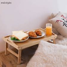 ✨ New Arrival Offer!  Foldable Bamboo Breakfast-in-Bed Tray 🌿 Wooden Serving Table | Special Discount Offer | Portable, Durable & Eco-Friendly for Meals, Snacks & Laptop