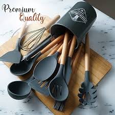 ➡New Arrival Special Offer 🎉| 12 in 1 Cooking & Serving Spoon Set with Holder 🍴 | Silicone, Heat-Resistant & Stylish 🍳 Upgrade your kitchen with the ultimate utensil set!