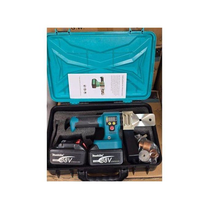Makita 88V Cordless Rechargeable Battery PPR Pipe Welding Portable Machine Temperature Adjustable PPR pipe Cordless Electric PPR Water Pipe Melter Plastic Welding Machine for 88V Li-ion Battery Digita