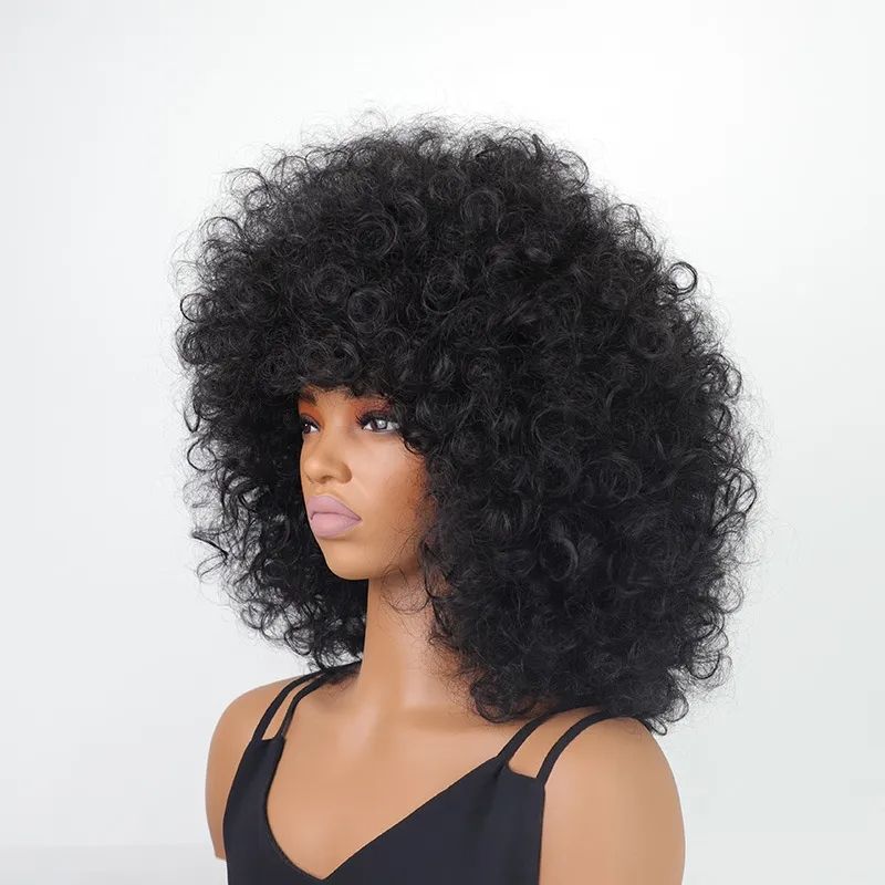 Cross-border wig European and American women's explosive head African small curly short curly hair chemical fiber head hood Afro Curly Wig