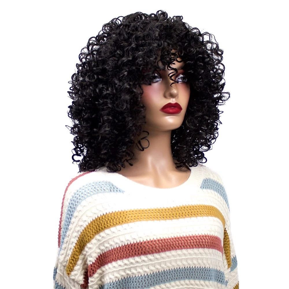 Foreign trade new products wigs for women African dreadlocks small curly short curly hair fluffy explosive head wigs small braid wigs hair set