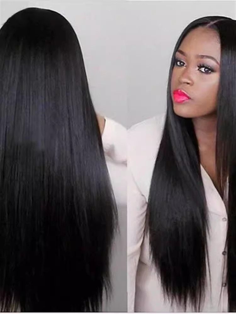 African cross-border wig women European and American fashion middle-parted bangs long straight hair chemical fiber wig hood manufacturer spot new style