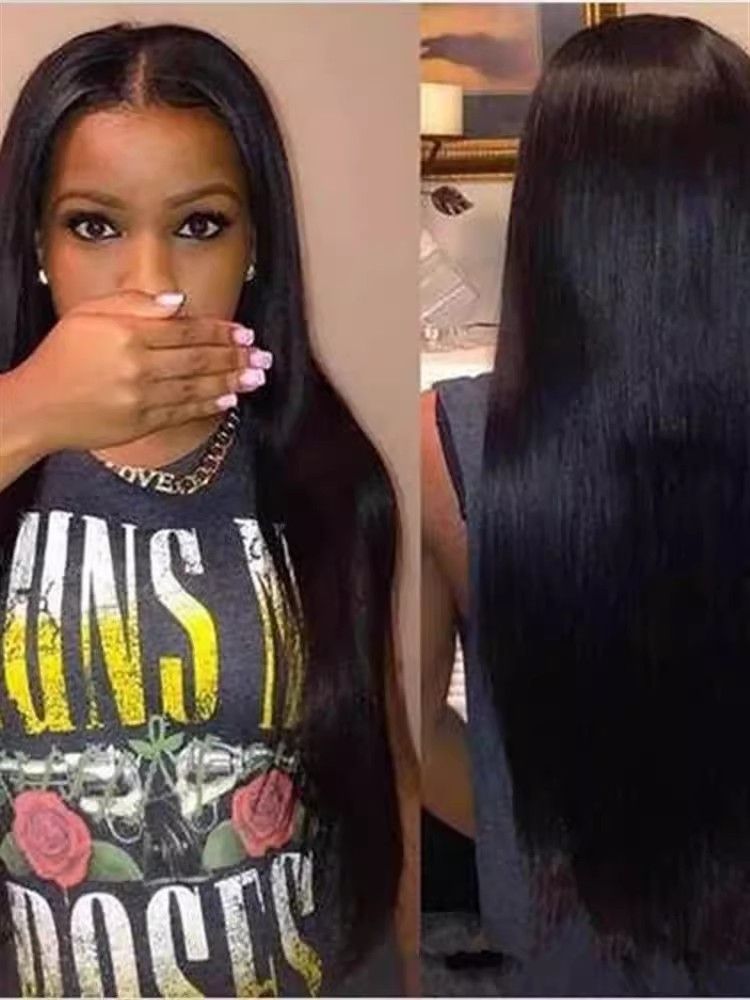 African cross-border wig women European and American fashion middle-parted bangs long straight hair chemical fiber wig hood manufacturer spot new style