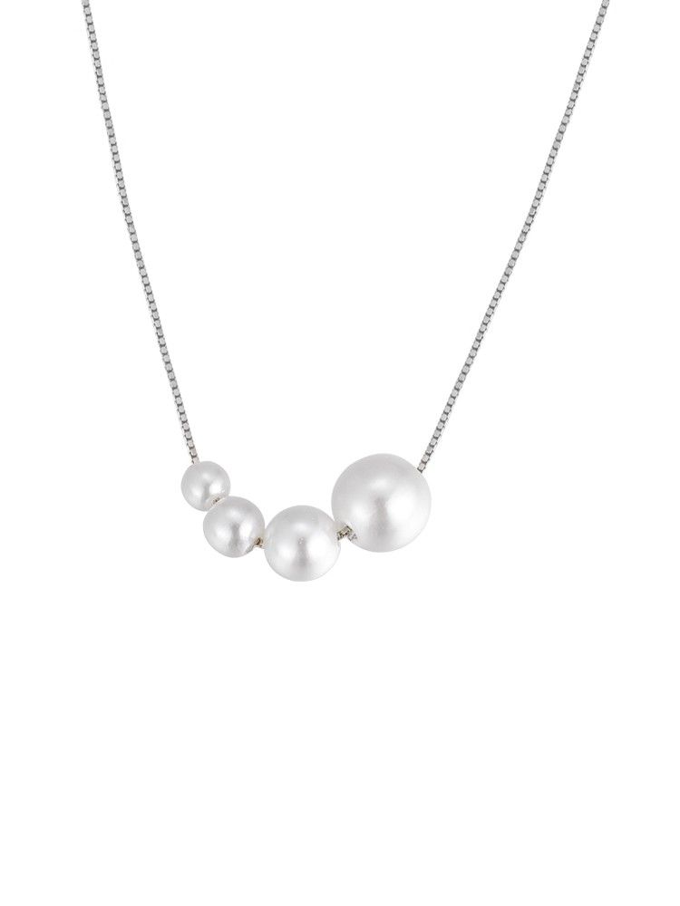 925 Pure Silver Swarovski Pearl Necklace 2025 New Popular Style for Women, High-end Design, Niche Collarbone Chain