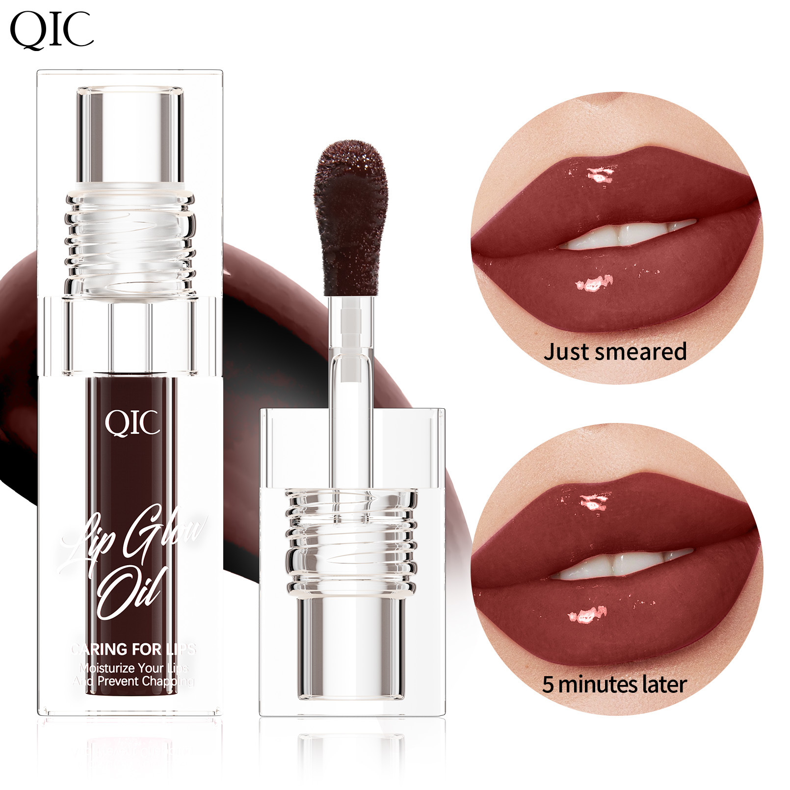 QIC hot color-changing lip oil Lip Oil Lip Oil Moisturizing Lip Pouting Lip Lip Gloss Lip Gloss Lip Gloss Lip Gloss