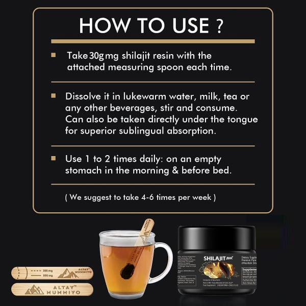 Pure Himalayan Shilajit resin